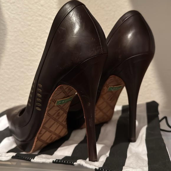L.A.M.B Gwen Stefani Brown Platform Heels - Picture 3 of 6